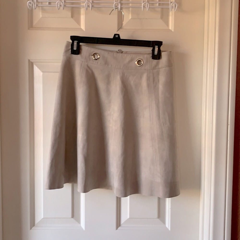 H & M Nude Suede like Skater Skirt for Women. Short. Size 6.
